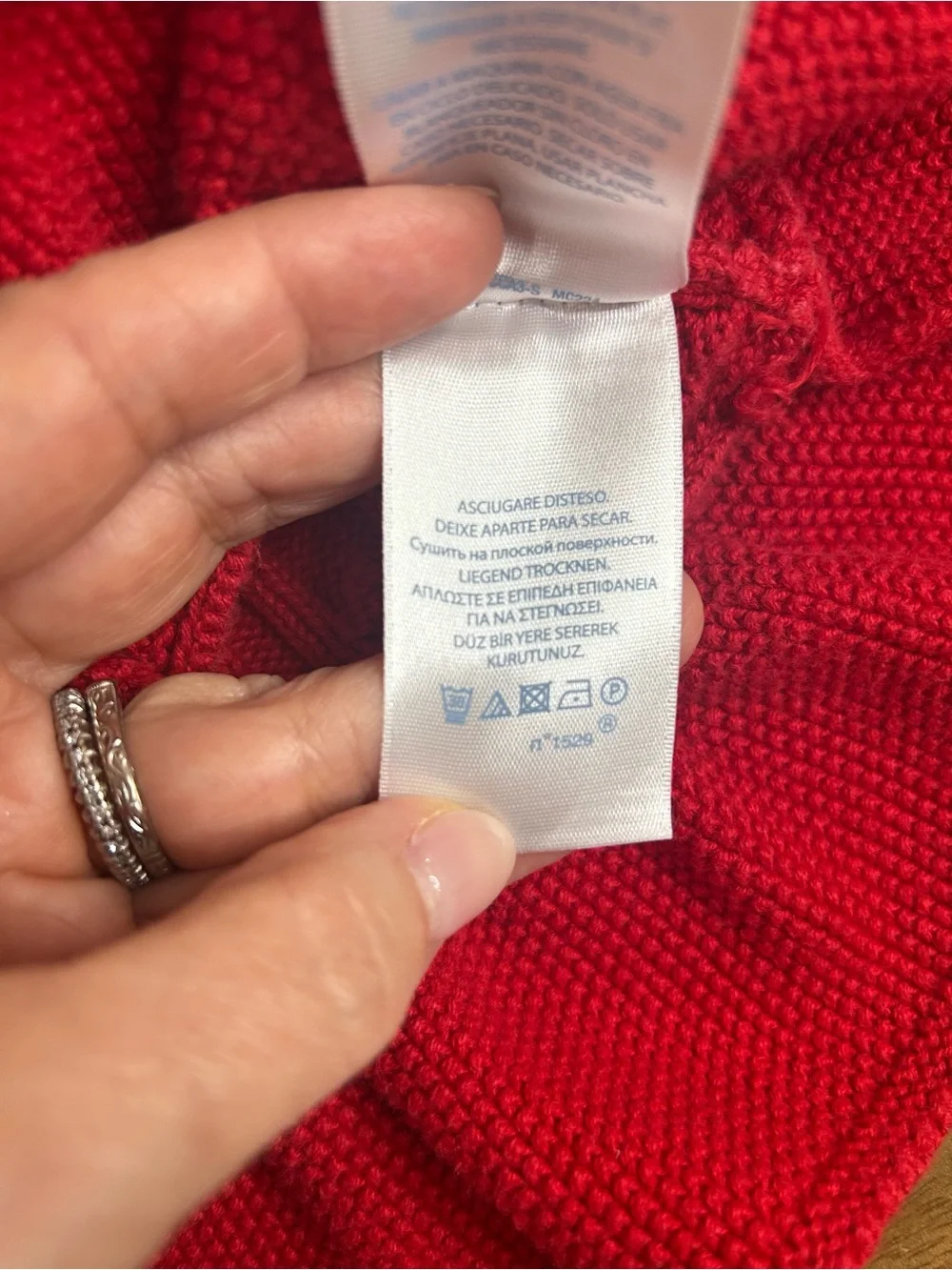 Ralph Lauren Girls' Red Cable-Knit Peplum Cardigan-24months